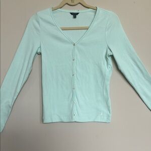Nautica Aqua Button-Up Cardigan